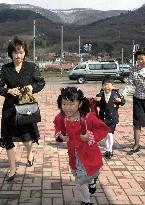 Children start school in town near Mt. Usu